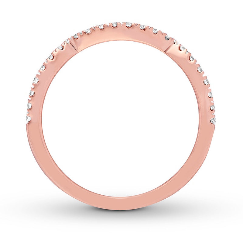 Main Image 2 of Previously Owned Neil Lane Diamond Wedding Band 1/4 ct tw Round-cut 14K Rose Gold Size 9.5