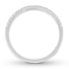 Thumbnail Image 2 of Previously Owned Diamond Wedding Band 1/8 ct tw Round-cut 14K White Gold - Size 3.5