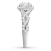 Thumbnail Image 2 of Previously Owned Diamond Engagement Ring 7/8 ct tw Baguette & Round-cut 14K White Gold - Size 12.25