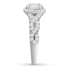 Thumbnail Image 3 of Previously Owned Diamond Engagement Ring 7/8 ct tw Baguette & Round-cut 14K White Gold - Size 12.25