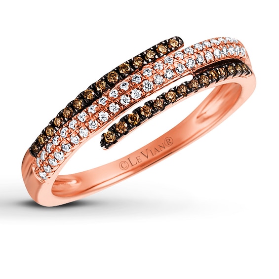 Previously Owned Le Vian Diamond Ring 1/5 ct tw Round-cut 14K Strawberry Gold Size 9.25