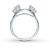 Thumbnail Image 2 of Previously Owned THE LEO Diamond Enhancer Ring 1/2 ct tw Princess & Round-cut 14K White Gold - Size 9.75