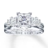 Thumbnail Image 4 of Previously Owned THE LEO Diamond Enhancer Ring 1/2 ct tw Princess & Round-cut 14K White Gold - Size 9.75