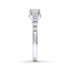 Thumbnail Image 3 of Previously Owned THE LEO Engagement Ring 7/8 ct tw Princess & Round-cut Diamonds 14K White Gold - Size 10.5