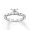 Thumbnail Image 1 of Previously Owned THE LEO Diamond Engagement Ring 1-1/8 ct tw Princess & Round-cut Diamonds 14K White Gold Size 8.25