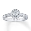 Thumbnail Image 1 of Previously Owned Leo Engagement Ring 3/4 ct tw Diamonds 14K White Gold Size 3.75