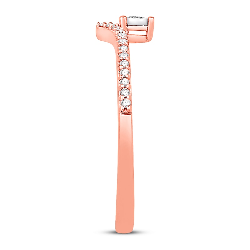 Main Image 2 of Previously Owned Emmy London Diamond Ring 1/8 ct tw Round-cut 10K Rose Gold Size 4