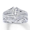 Thumbnail Image 2 of Previously Owned Diamond Wedding Band 1/4 ct tw Princess-cut 14K White Gold - Size 4.75