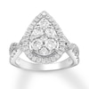 Thumbnail Image 0 of Previously Owned Diamond Engagement Ring 1-1/2 ct tw Round-cut 14K White Gold - Size 9.5