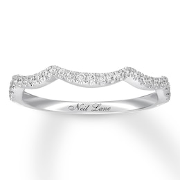 Previously Owned Neil Lane Diamond Wedding Band 1/6 ct tw Round-cut 14K White Gold