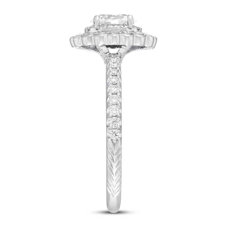 Main Image 3 of Previously Owned Neil Lane Diamond Engagement Ring 7/8 ct tw Oval & Round-cut 14K White Gold