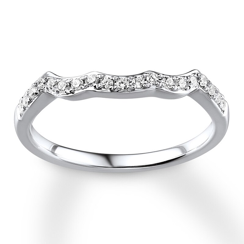 Main Image 1 of Previously Owned Diamond Wedding Band 1/6 ct tw Round-cut 14K White Gold