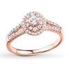 Thumbnail Image 0 of Previously Owned Diamond Engagement Ring 3/8 ct tw Round-cut 10K Rose Gold