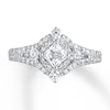 Thumbnail Image 1 of Previously Owned Angel Sanchez Ring 1-1/4 ct tw Princess & Round-cut Diamonds 14K White Gold
