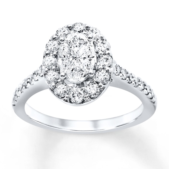 Previously Owned Engagement Ring 1-1/4 ct tw Diamonds 14K White Gold