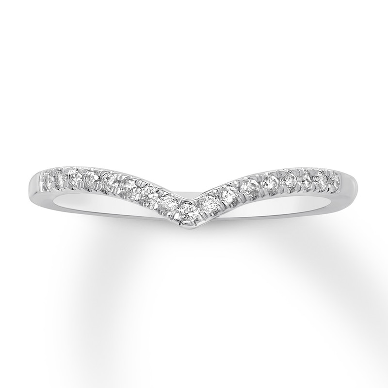 Main Image 1 of Previously Owned Diamond Anniversary Band 1/10 ct tw Round-cut 10K White Gold