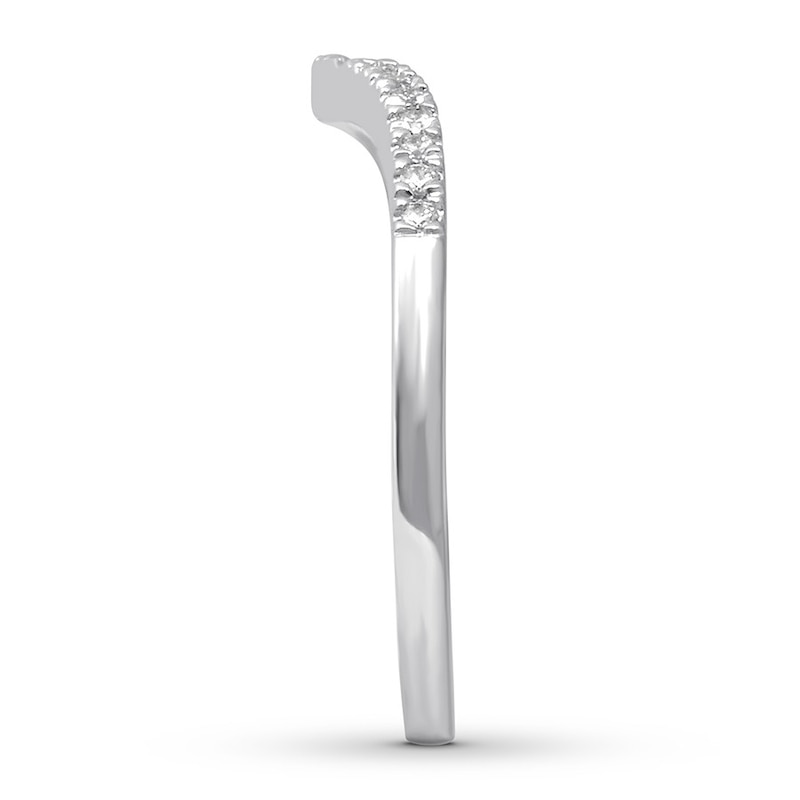 Main Image 3 of Previously Owned Diamond Anniversary Band 1/10 ct tw Round-cut 10K White Gold