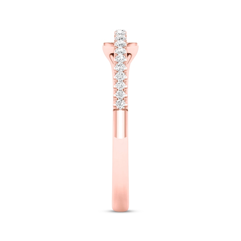 Main Image 2 of Previously Owned Love + Be Loved Diamond Ring 1/10 ct tw Round-cut 10K Rose Gold Size 7
