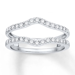 Previously Owned Diamond Enhancer Ring 1/2 ct tw Round-cut 14K White Gold
