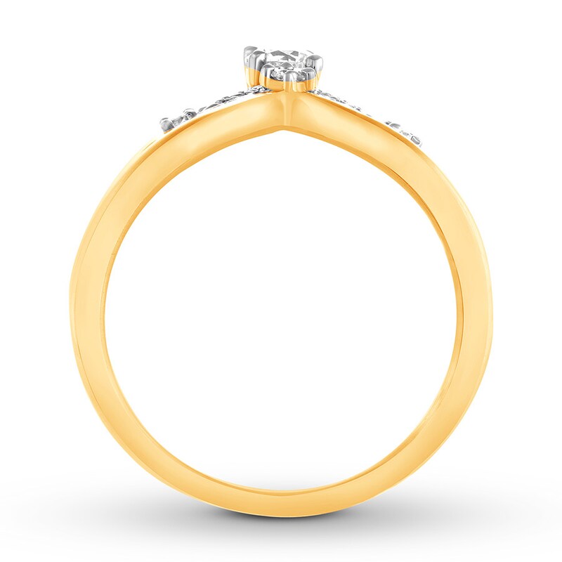 Main Image 2 of Previously Owned Diamond Engagement Ring 1/3 ct tw Round-cut 14K Two-Tone Gold