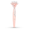 Thumbnail Image 2 of Previously Owned Diamond Engagement Ring 3/4 ct tw Princess & Round-cut 14K Rose Gold