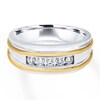 Thumbnail Image 1 of Previously Owned Men's Diamond Band 1/4 ct tw Round-cut 10K Two-Tone Gold