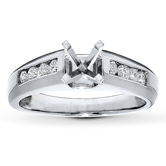 Previously Owned Diamond Ring Setting 1/3 ct tw Round-cut 14K White Gold