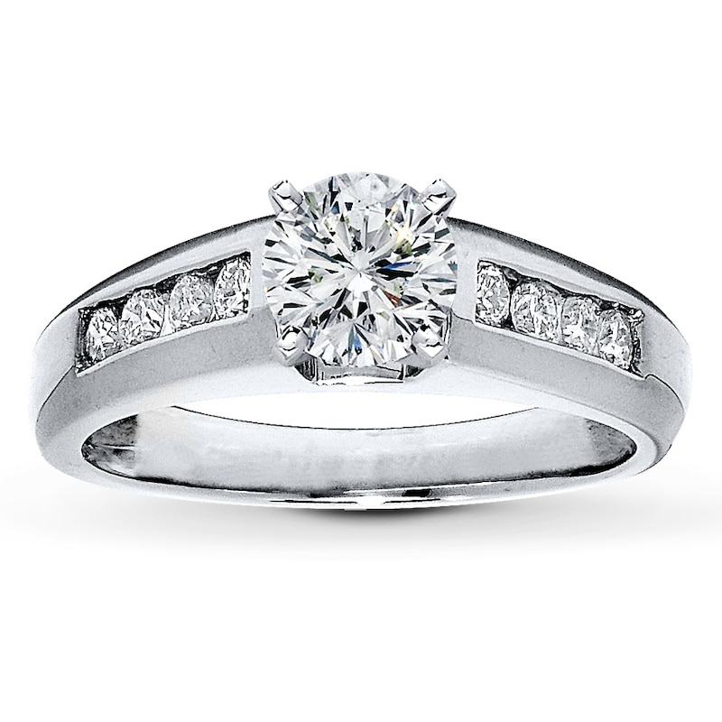 Main Image 3 of Previously Owned Diamond Ring Setting 1/3 ct tw Round-cut 14K White Gold