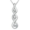 Thumbnail Image 1 of Previously Owned Diamond Necklace 1/4 ct tw Round-cut 10K White Gold
