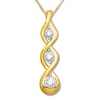 Thumbnail Image 1 of Previously Owned Diamond Necklace 1/3 ct tw Round-cut 10K Yellow Gold 18"