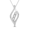 Thumbnail Image 1 of Previously Owned Radiant Reflections Diamond Necklace 1/5 ct tw 10K White Gold 18"