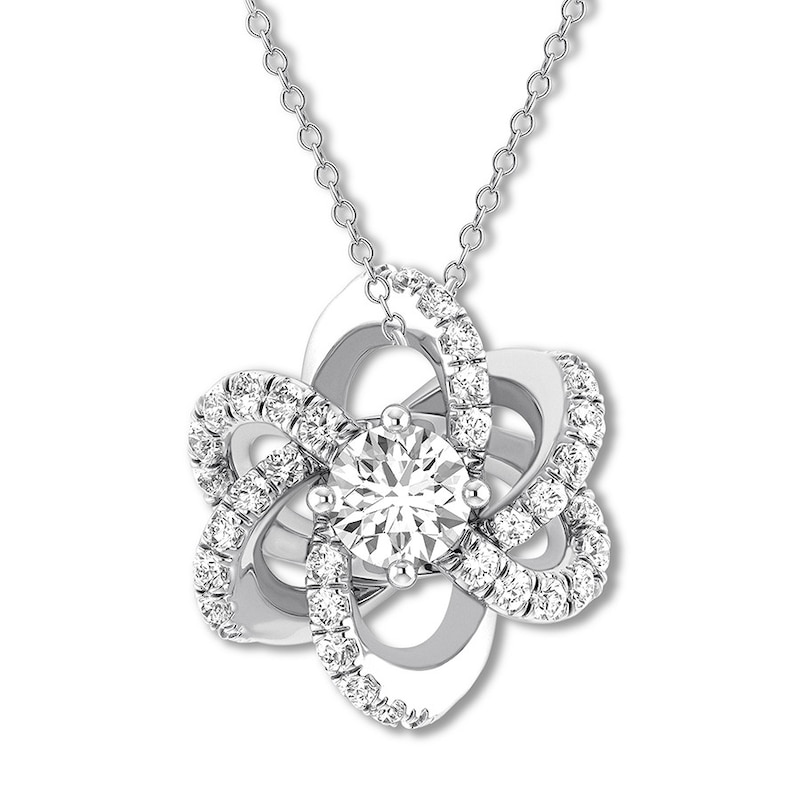 Previously Owned Diamond Necklace 1/3 ct tw Round-cut 10K White Gold