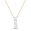 Thumbnail Image 1 of Previously Owned Three-Stone Diamond Necklace 1/2 ct tw 10K Yellow Gold