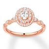 Thumbnail Image 0 of Previously Owned Diamond Engagement Ring 5/8 ct tw Oval & Round-cut 14K Rose Gold