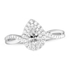 Thumbnail Image 0 of Previously Owned Diamond Engagement Ring 1/2 ct tw Pear & Round-cut 14K White Gold