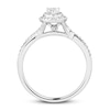 Thumbnail Image 1 of Previously Owned Diamond Engagement Ring 1/2 ct tw Pear & Round-cut 14K White Gold