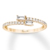 Thumbnail Image 1 of Previously Owned Ever Us Diamond Ring 1/4 ct tw Baguette & Round 10K Yellow Gold