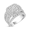 Thumbnail Image 1 of Previously Owned Diamond Engagement Ring 2 ct tw Round & Baguette-cut 10K White Gold
