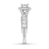 Thumbnail Image 3 of Previously Owned THE LEO Diamond Engagement Ring 1 ct tw Princess & Round-cut 14K White Gold