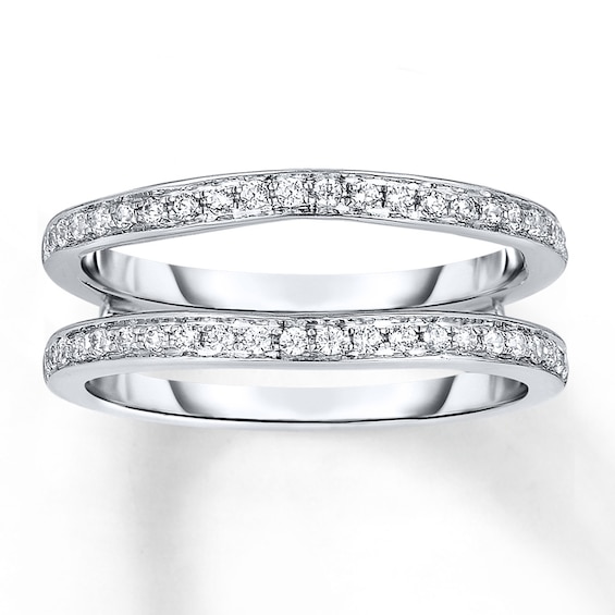 Previously Owned Enhancer 1/4 ct tw Round-cut Diamonds 14K White Gold