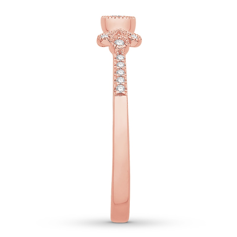 Main Image 3 of Previously Owned Emmy London Diamond Ring 1/6 ct tw Round-cut 10K Rose Gold