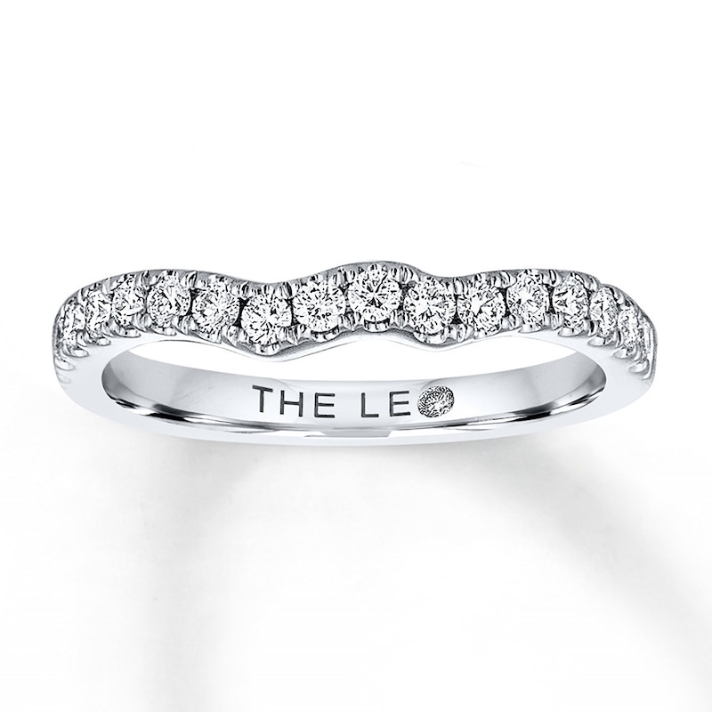 Previously Owned THE LEO Diamond Wedding Band 3/8 ct tw Round-cut 14K White Gold
