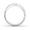 Previously Owned THE LEO Diamond Wedding Band 3/8 ct tw Round-cut 14K White Gold