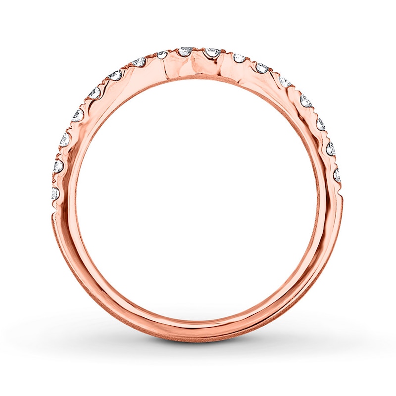 Main Image 2 of Previously Owned THE LEO Diamond Wedding Band 3/8 ct tw Round-cut 14K Rose Gold