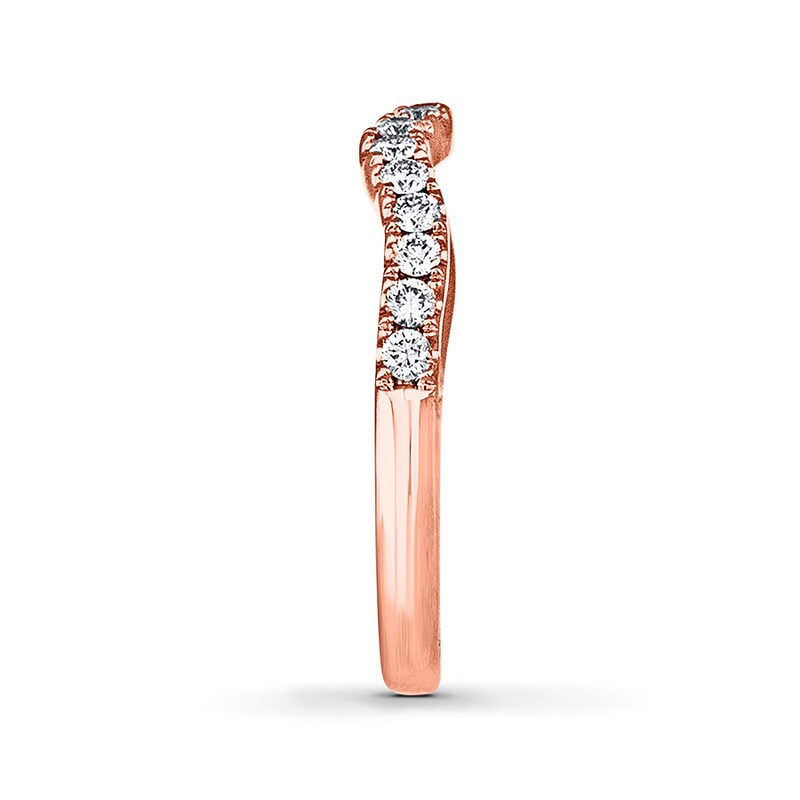 Main Image 3 of Previously Owned THE LEO Diamond Wedding Band 3/8 ct tw Round-cut 14K Rose Gold