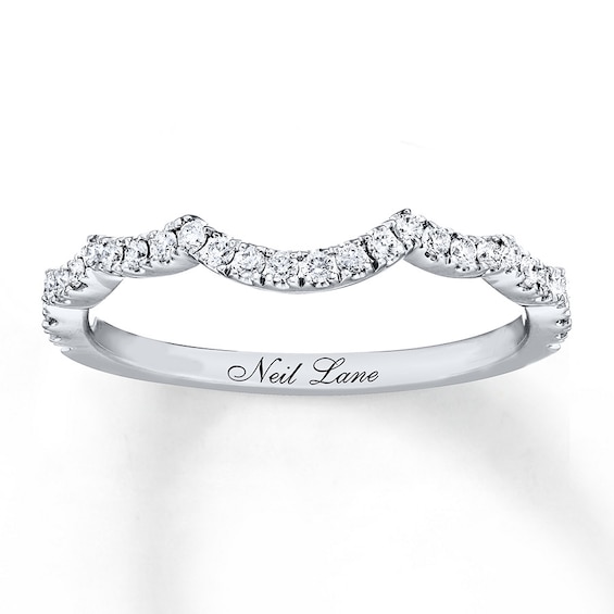 Previously Owned Neil Lane Wedding Band 1/5 ct tw Round-cut Diamonds 14K White Gold Size 10.5