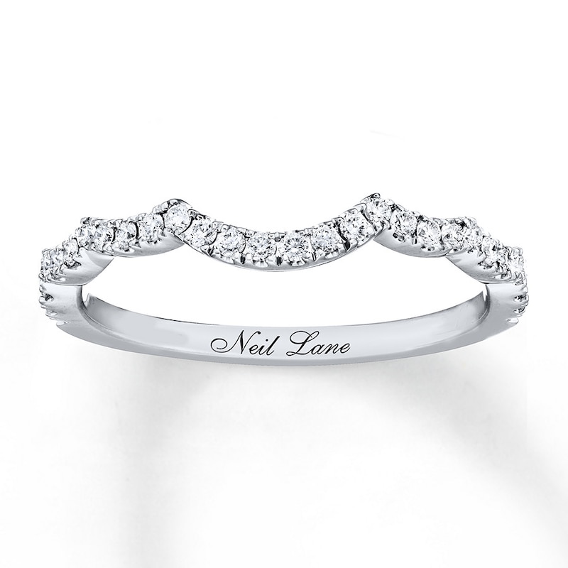 Main Image 1 of Previously Owned Neil Lane Wedding Band 1/5 ct tw Round-cut Diamonds 14K White Gold Size 10.5