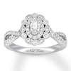 Thumbnail Image 1 of Previously Owned Neil Lane Diamond Engagement Ring 5/8 ct tw Oval & Round-cut 14K White Gold - Size 9.75