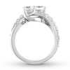 Thumbnail Image 3 of Previously Owned Ever Us Two-Stone Diamond Anniversary Ring 2 ct tw Round-cut 14K White Gold Size 10