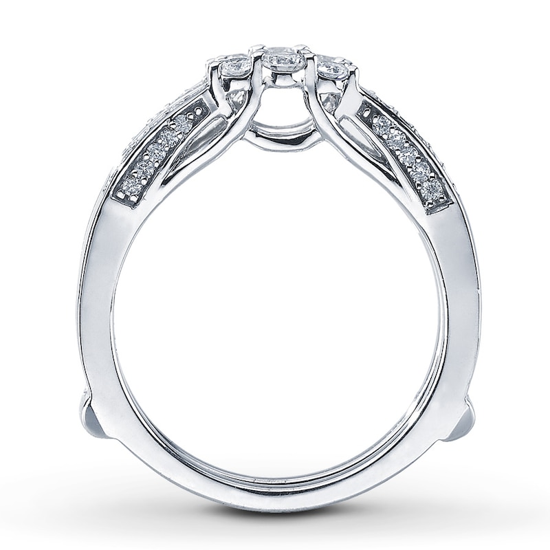 Main Image 2 of Previously Owned Enhancer 1/2 ct tw Round-cut Diamonds 14K White Gold - Size 8.5